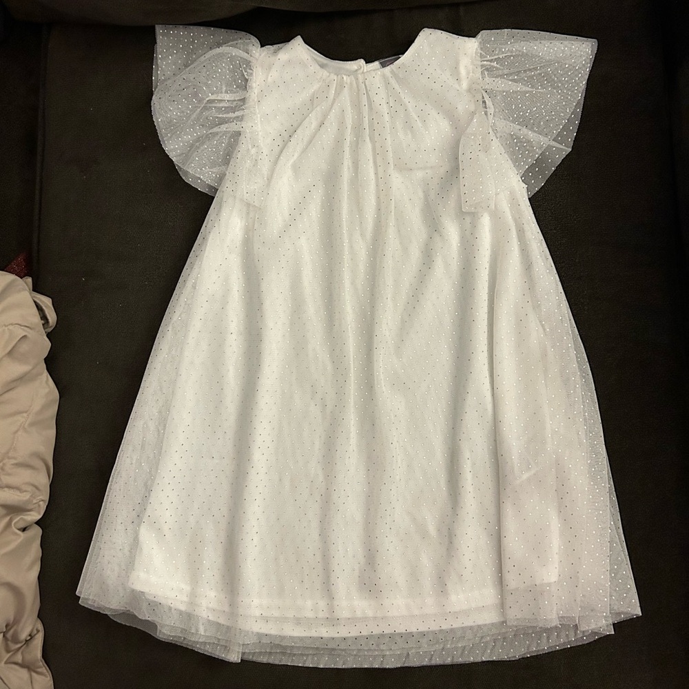 NWOT Little Kids White Sparkly 4-5 Years Dress